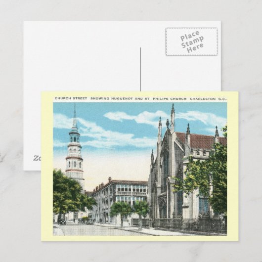 Church St., Charleston, South Carolina Briefkaart (Voorkant / Achterkant)