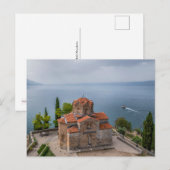 Church St.Kaneo, Ohrid — Briefkaart Macedonië (Voorkant / Achterkant)