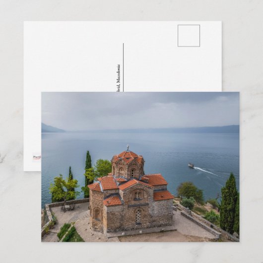 Church St.Kaneo, Ohrid — Briefkaart Macedonië (Voorkant / Achterkant)