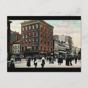 Church St. New Haven 1908  Briefkaart