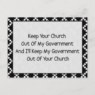 Church State Separation Briefkaart
