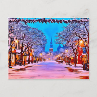 Church Street Burlington Vermont Winter Briefkaart