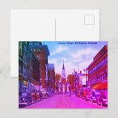  Church Street, Burlington, VT Briefkaart (Voorkant / Achterkant)