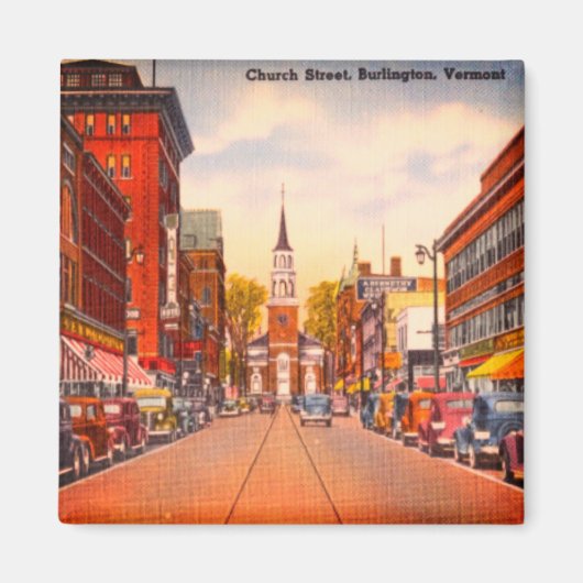  Church Street, Burlington, VT Magneet (Voorkant)