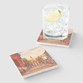 Church Street, Burlington, VT Stenen Onderzetter (Zijkant)