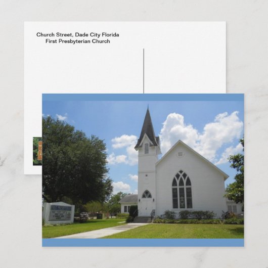 Church Street, Dade City Florida Briefkaart (Voorkant / Achterkant)