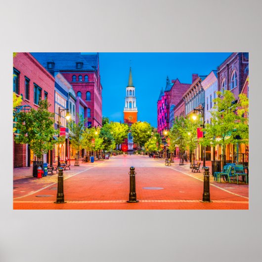 Church Street Marketplace - Burlington, Vermont Poster (Voorkant)