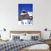 Church Stuben Austria Holiday Card Canvas Afdruk (Insitu (Slaapkamer))