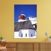 Church Stuben Austria Holiday Card Canvas Afdruk (Insitu (Woonkamer))