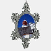 Church Stuben Austria Holiday Card Canvas Druk Ph Tin Sneeuwvlok Ornament (Links)