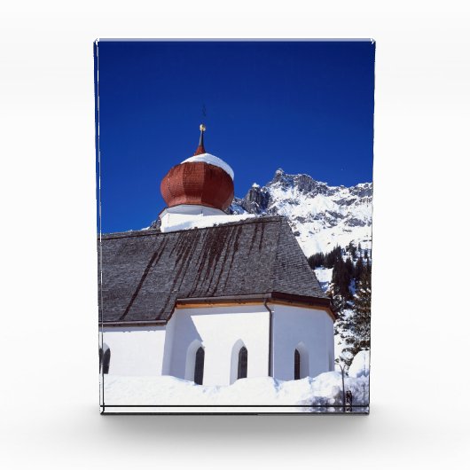 Church Stuben Austria Holiday Card Canvas Fotoblokken (Voorkant)