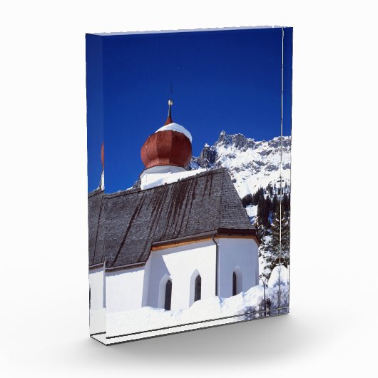Church Stuben Austria Holiday Card Canvas Fotoblokken (Links)