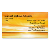 Church Sunset Visitekaartje Magnets Magnetisch Visitekaartje (Voorkant)