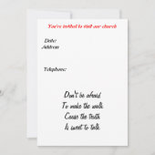 Church-uitnodiging Kaart (Voorkant)