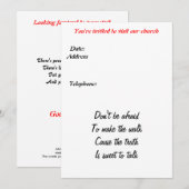 Church-uitnodiging Kaart (Voorkant / Achterkant)