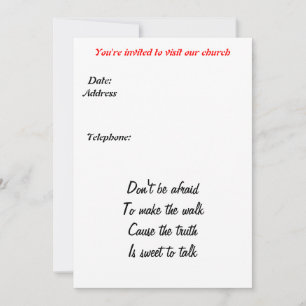 Church-uitnodiging Kaart