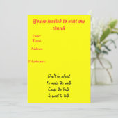 Church-uitnodiging Kaart (Staand voorkant)