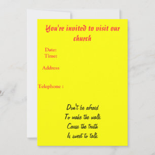 Church-uitnodiging Kaart