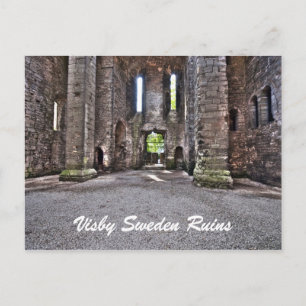 Church Visby Sweden Ruins Briefkaart