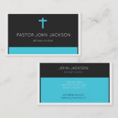 Church Visitekaartjes Ministry Light Blue (Voorkant / Achterkant)