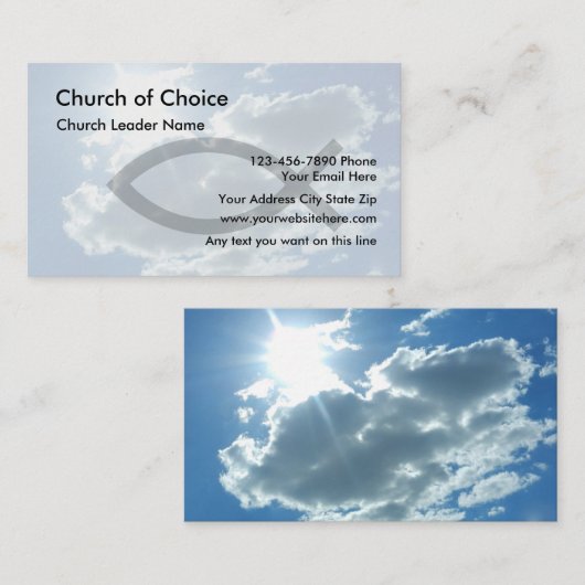 Church Visitekaartjes New (Voorkant / Achterkant)