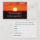 Church Visitor Sunset Card Visitekaartje (Voorkant / Achterkant)