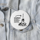 CHURCH - WAAR DE REPUBLIEK EEN LANGE-HA GAAT WERKE RONDE BUTTON 4,0 CM (In situ)