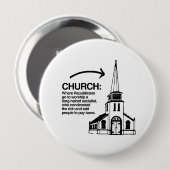 CHURCH - WAAR DE REPUBLIEK EEN LANGE-HA GAAT WERKE RONDE BUTTON 4,0 CM (Voorkant /achterkant)