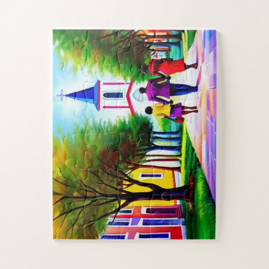 Church Walk Christelijke Art Puzzle Legpuzzel (Verticaal)