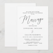 Church Wedding Ceremony, beide ouders die Invi ont Kaart (Voorkant / Achterkant)