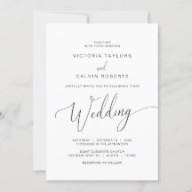 Church Wedding Ceremony Celebration, Black Script