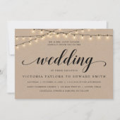 Church Wedding Ceremony, Parent Hosting, Kraft Kaart (Voorkant)