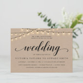 Church Wedding Ceremony, Parent Hosting, Kraft Kaart (Staand voorkant)