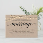 Church Wedding Ceremony, Parents Hosting, Kraft Kaart (Staand voorkant)