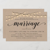 Church Wedding Ceremony, Parents Hosting, Kraft Kaart (Voorkant / Achterkant)