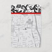 Church Wedding Reception Direction Card Informatiekaartje (Achterkant)