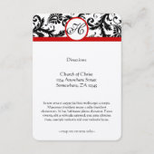 Church Wedding Reception Direction Card Informatiekaartje (Voorkant)