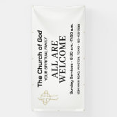 Church Welcome Banner With Your Logo (Verticaal)