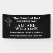 Church Welcome Banner With Your Logo (Horizontaal)