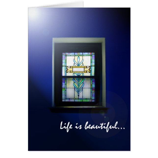 CHURCH WINDOW BLUE - Gepersonaliseerd (Voorkant)
