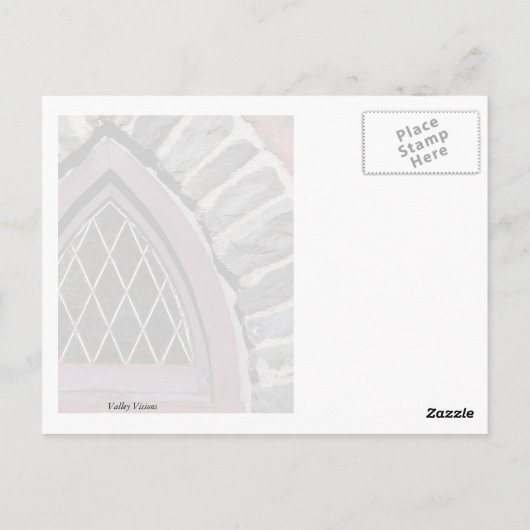 Church Window Briefkaart (Achterkant)