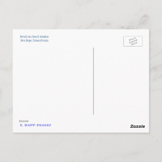 Church Window Briefkaart (Achterkant)