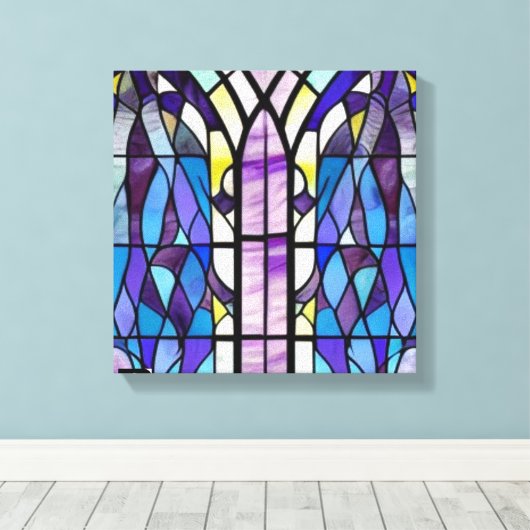 Church Window Canvas Afdruk (Insitu (Houten vloer))