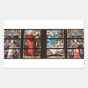 Church Window Glas in lood Kerst sticker