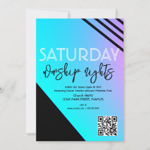 Church Worship Nights Youth Ministry Flyer Kaart