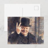 Churchill Ansichtkaart Briefkaart (Voorkant / Achterkant)