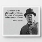 Churchill Anti-Socialisme Quote Fotoplaat (Voorkant)