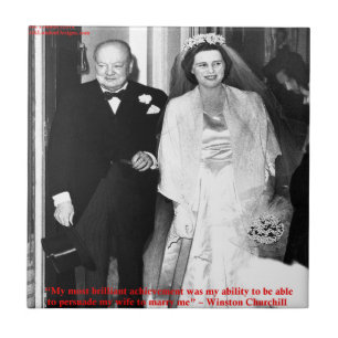 Churchill & beroemde huwelijkscitaat tegeltje