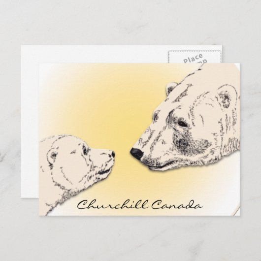 Churchill Canada Briefkaart Polar Beer Art Kaarten (Voorkant / Achterkant)