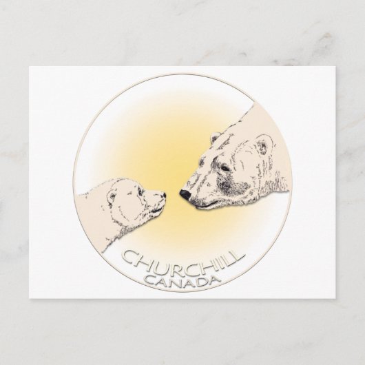 Churchill Canada Briefkaart Polar Beer Art Kaarten (Voorkant)